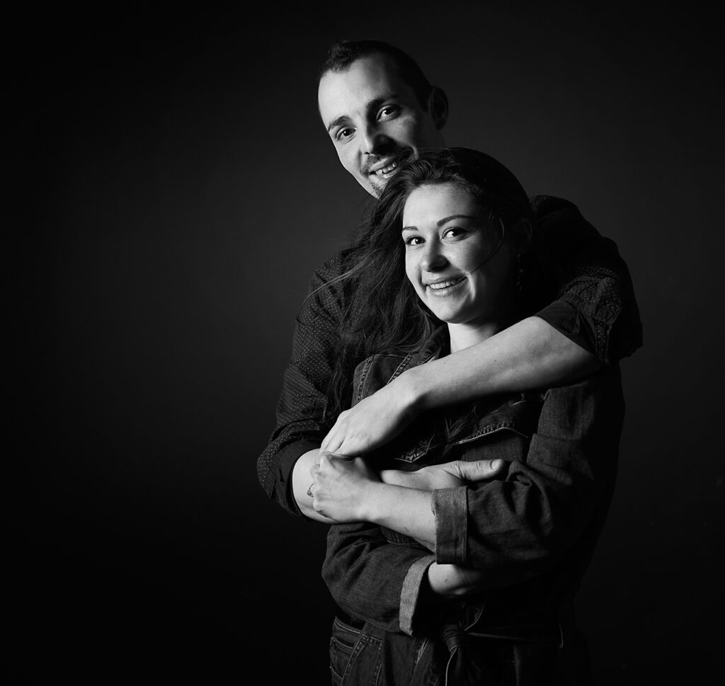 Portrait Couple en Noir et blanc par Sabine Rannou